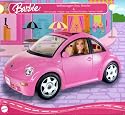 Barbie Pink Volkswagen New Beetle Car + Doll
