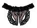 Trixx Intimates Women's Leopard Open Crotch Open Rear Thong Black