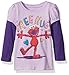 Sesame Street Little Girls' Toddler Elmo Free Hugs Long Sleeve Two-Fer T-Shirt, Lilac/Grape Violet, 3T