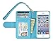 Navor iPhone Life Protective Deluxe Book Style Folio Wallet Leather Case for iPhone 5 & iPhone 5S ( Sky Blue )