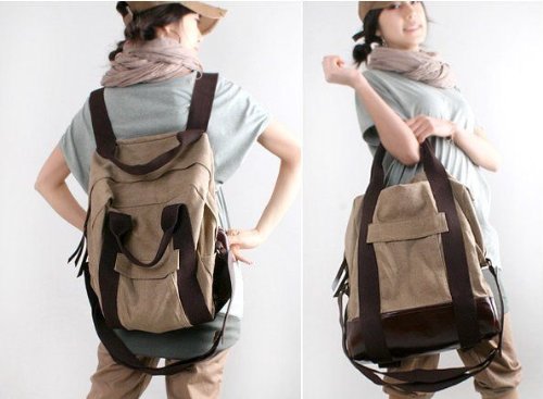 Vintage Casual backpack Tote bag Shoulder bag handbag B010029
