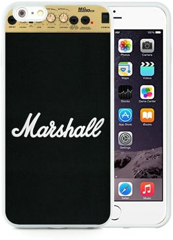 Iphone 6 Plus TPU Case,Marshall Amplification Amp Music Sound Drums Bongos White Shell Case for Iphone 6S Plus 5.5 Inches