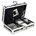 Vaultz Locking Gadget Box, Black with Chrome Accen
