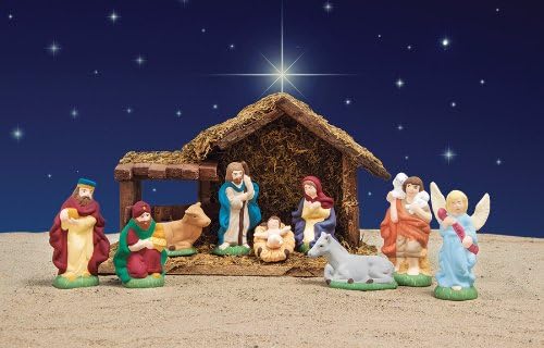 Ceramic Nativity Set Paint or Embroidery Kit
