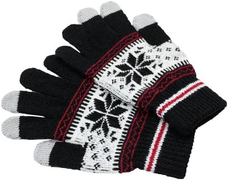 2 Pack Touch Screen Gloves Snowflake