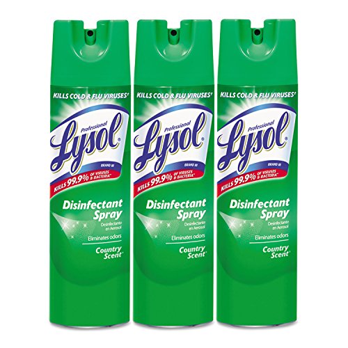 Professional Lysol Disinfectant Spray, Country Scent, 19 Ounces (Pack of 3)