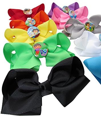 Multi-color Alligator Hair Clips Choose From 11 Character-theme Sets (Inside Out, Mickey Mouse, Minions, Dora, Star Wars, Sponge Bob, Fairies, My Little Pony, Lego, Disney Princesses, Angry Birds) (Dora the Explorer)