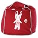 Cocoon Couture Patchy Bunny Kids Bean Bag Cover, Spotted Bunny on Red - 100% pinwale cotton