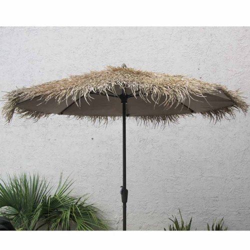 Natural Thatch Umbrella Canopy Overlay