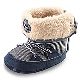 MIOIM 子供靴 幼児 男 の子 女の子 ベビースノーブーツ ベビーシューズ 滑り止め靴底 冬 防寒対策 0-1歳の子供