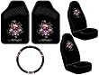 Ed Hardy Love Kills Slowly Seat Covers, Floor Mats, Steering Wheel Cover 5-pc Set