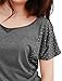 Allegra K Woman Scoop Neck Batwing Sleeves Tunic Top Dark Grey XL