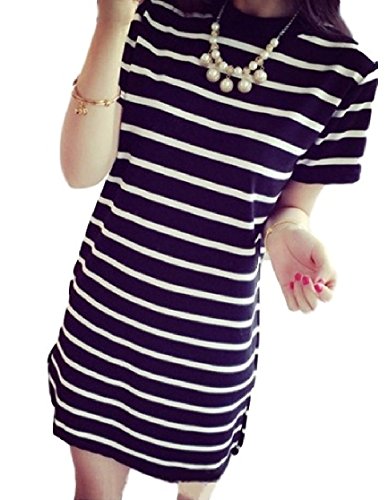 cmy select チュニック ワンピース 半袖 レディース ボーダー シンプル ミニ丈 春 夏