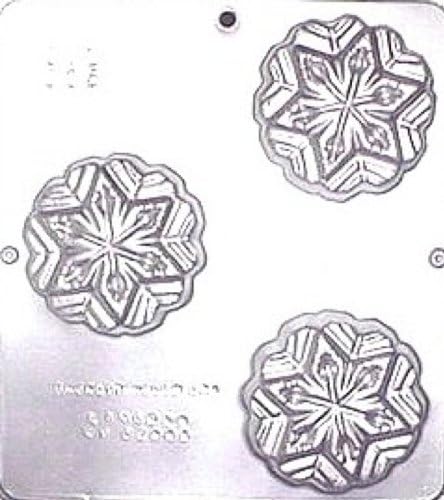 Snowflake Soap Mold 3" Diameter Chocolate Candy Mold for Soap or Chocolate 005