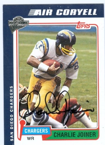 Charlie Joiner Autographed/Hand Signed Football Card (San Diego Chargers) 2005 Topps All Time Fan Fa