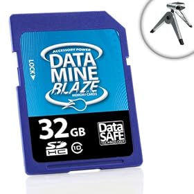 DataMINE Premium High-Speed Class 10 16GB SDHC Flash Memory Card for Canon EOS Rebel T3i , Nikon D3100 , Sony A77 , Fujifilm X-Pro1 and Many More Digital SLR Cameras! ** Includes Miniature Tripod! **