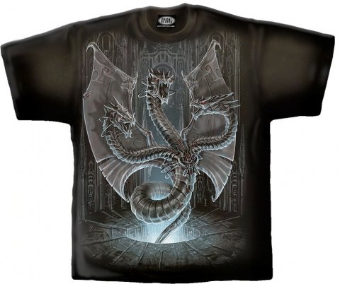 BLACK HYDRA DRAGON GOTHIC SHIRT DRACHE GR. XXL