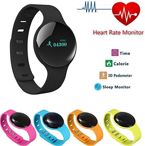 iTontek® H8 Upgraded Version H18 Bluetooth Smart Bracelet Band Sport Fitness Wristband with Pedometer Step Calories Count Sleep Monitor Health Fitness Tracker Call SMS Remind (Black Heart)