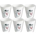 1000 St�ck gesch�umte Thermobecher Motiv Schneemann 0,2 l # Gl�hweinbecher # Weihnachtsmarkt # Weihnachtsfeier # extra dickwandige Becher f�r Hei�getr�nke wie Punsch, Gl�hwein, Kaffee, Tee, ... #
