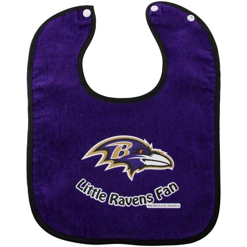 Baltimore Ravens 2-Tone Snap Baby Bib