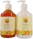 Grapefruit and Orange Asquith Somerset Tropical Fruits Anti-Bacterial Liquid Soap+Hand Lotion COMBO in pump dispenser 500 ml 17 fl oz