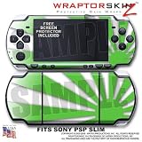 Rising Sun Green WraptorSkinz Skin and Screen Protector Kit fits Sony PSP Slim (PSP 2000)