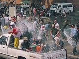 Songkran, Thai New Year, Water Festival, Chiang Mai, Thailand, Southeast Asia Photographic Poster Print by Alain Evrard, 12x16