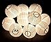Oriental Lantern Outdoor Indoor String Lights 11 Feet Length 10 Lights, White