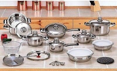 28pc. 12Ply T304 Stainless Steel, Waterless Cookware set NEW!!