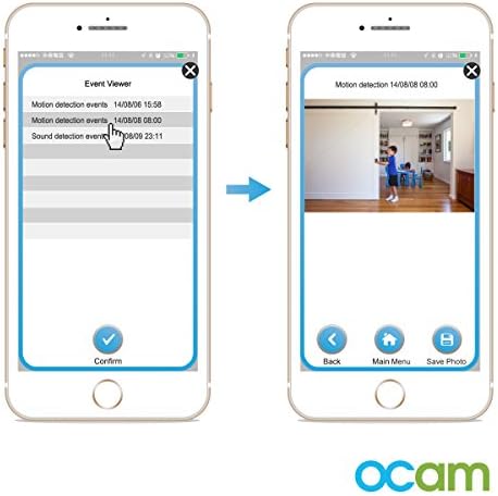 OCam-M1 Wi-Fi Wireless Baby Monitor Security Video Camera & Nanny Cam DVR iPhone iPad iOS Android(Blue)