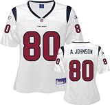 Andre Johnson White Reebok Replica Houston Texans Women's Jersey - X-Large