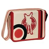 Lässig LMB11105J - Classic Messenger Bag, Design: Stamp, Farbe: flaming