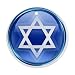Round Ornament (2-Sided) of Jew Round Blue Jewish Star of David Hanukkah
