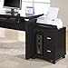 Monarch Specialties 7004, Printer Cart, Rolling File, Mobile, Storage, Work, Laminate, Brown, Contemporary, Modern Office Cabinet-Espresso 2 Drawer On Castors, 17.75