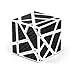 CuberSpeed Ghost 3x3 White with Black Sticker Magic Cube 3x3 Ghost White 3x3x3 Speed Cube Black Sticker