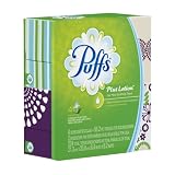 Puffs Plus Lotion Facial Tissues; 4 Cubes; 56 Tissues per Box (Pack of 6) (Packaging May Vary)