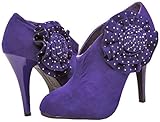 IMAGE OF Bertinni Strut-52 Purple Women Ankle Boots, 7.5