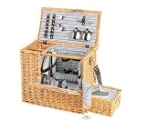 Outdoor Living : Scribble Sandringham Deluxe 4-Person Upright Wicker Hamper (46 x 33 x 30cm)