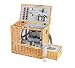 Scribble Sandringham Deluxe 4-Person Upright Wicker Hamper (46 x 33 x 30cm)
