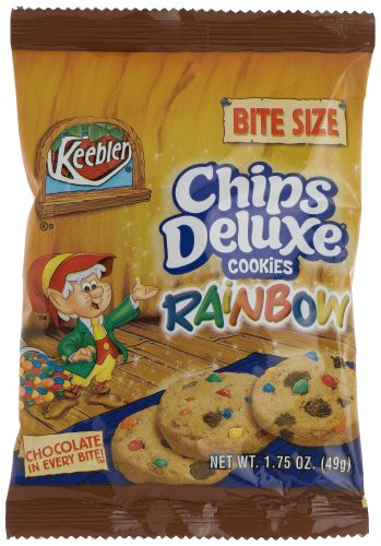 Keebler Bite Size Rainbow Chips Deluxe Cookies, 1.75-Ounce Single Serve Packs (Pack of 60) by Keebler