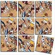 B Dazzle Hoops Scramble Squares 9 Piece Puzzle