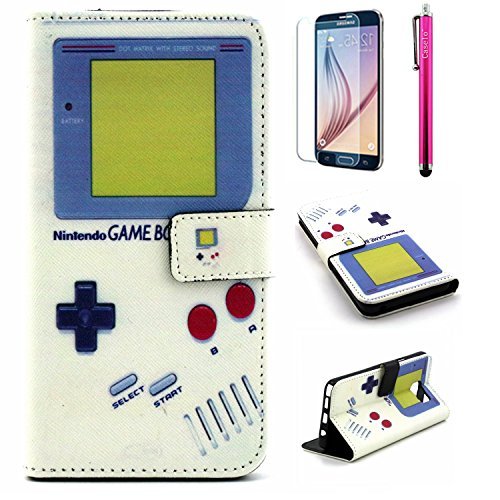 Note 5 Case, JCmax Gameboy Design Delicate PU Leather Purse Case [Kickstand Feature] Soft Silicone Cover With Shock Resistant Ultra Lightweight For Samsung Galaxy Note 5