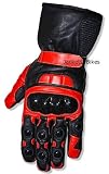 NEW MEN'S MOTORCYCLE BIKE KEVLAR LEATHER RED GLOVES