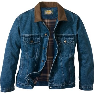 Men's Cabela's Roughneck Flannel Lined Denim Jacket - R