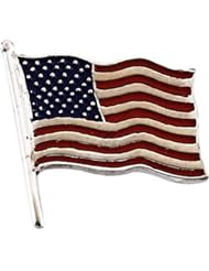 American Flag Lapel Pin in 14k Yellow Gold