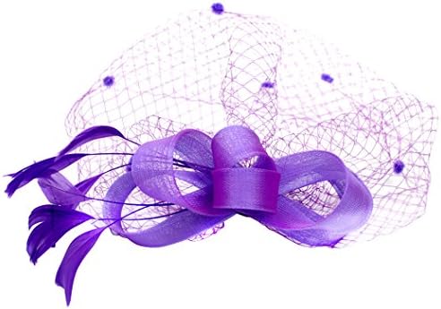 Net Fascinator Hair Clip Cocktail Hat Bridal Headpiece for Women