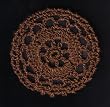 Cinnamon Brown Cartwheel Crocheted Hair Bun Cover- MEDIUM