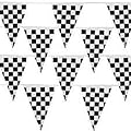 100 Ft Nascar Daytona Checkered Flag Banner Black White Pennant Party