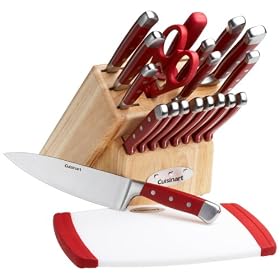 Cuisinart 21-Piece Knife Set with Block and Bonus Poly Cutting Board