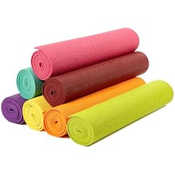 Yoga Mats by Mivizu Eco Friendly Anti Slip Yoga Mat With Extra Thickness Skidless Mat for Pilates, Exercises, Aerobics, Yoga 72" x 24" x 1/4" 7 Color Options